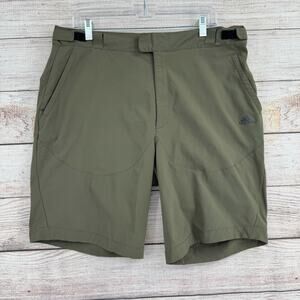 Vintage Adidas Hiking Shorts Men's Size 40 Olive Green Adjustable Waist